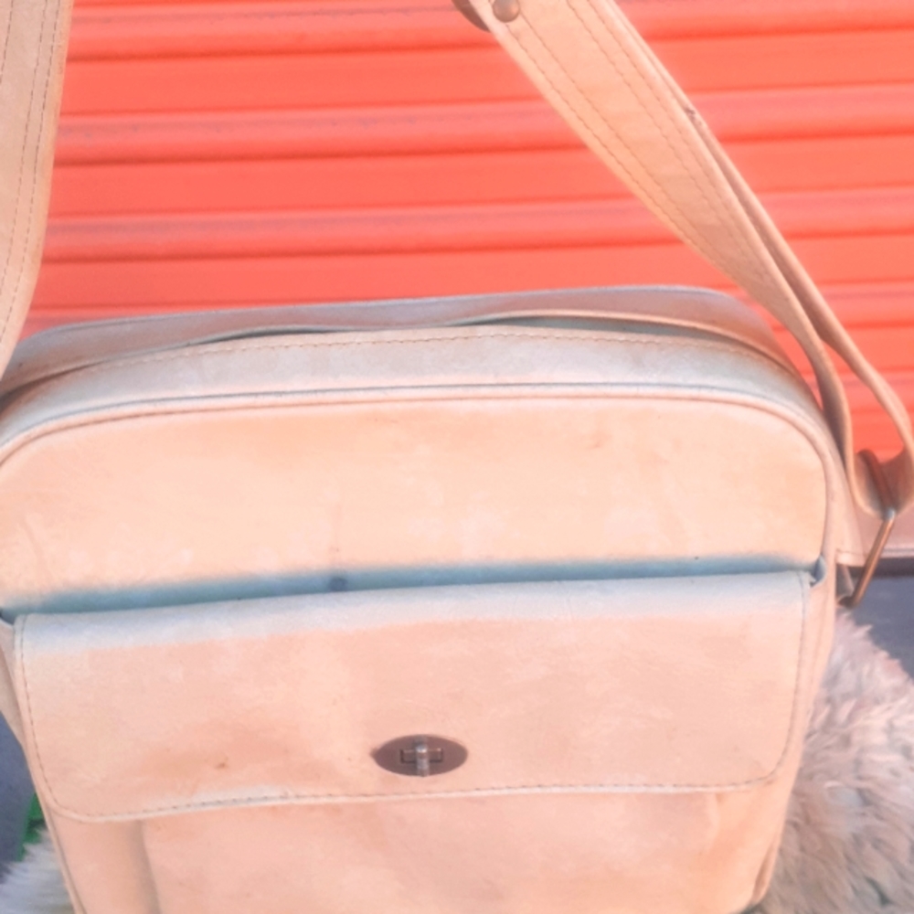 VTG SAMSONITE cream White silhouette Travel Tote Bag Carry On Luggage Overnight
